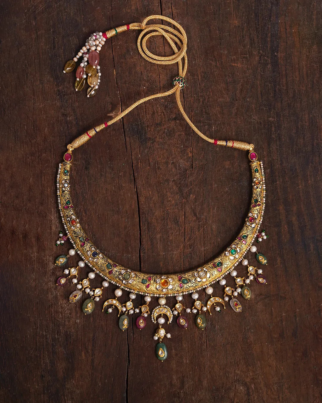 Devi Navratna Hasli Necklace - Image 3