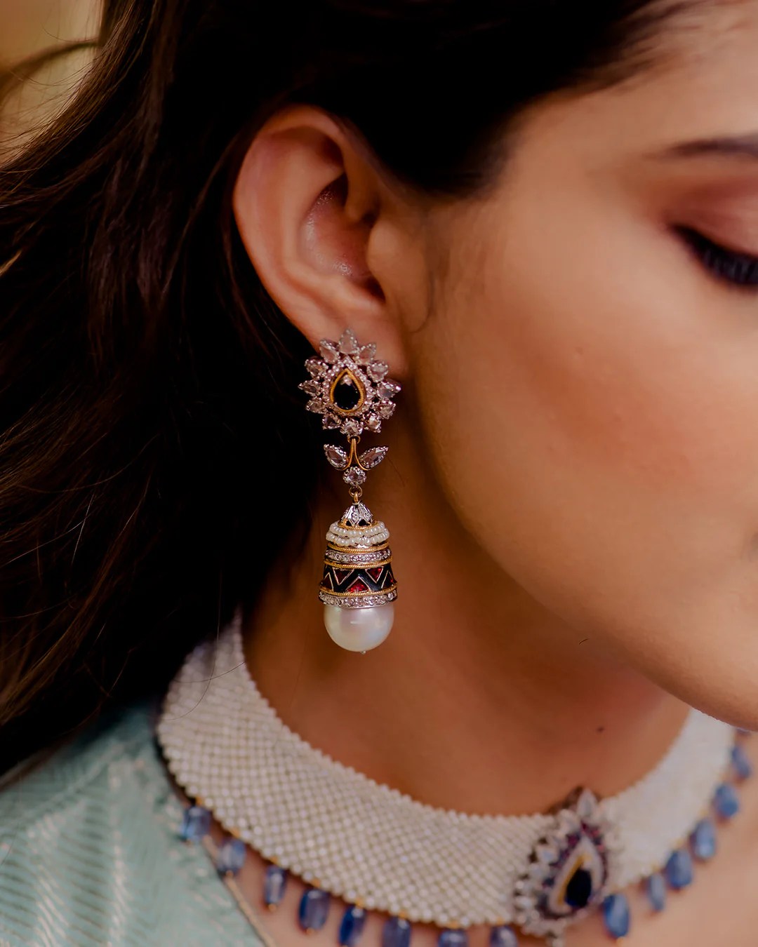 Naina Pearl Earrings - Image 4