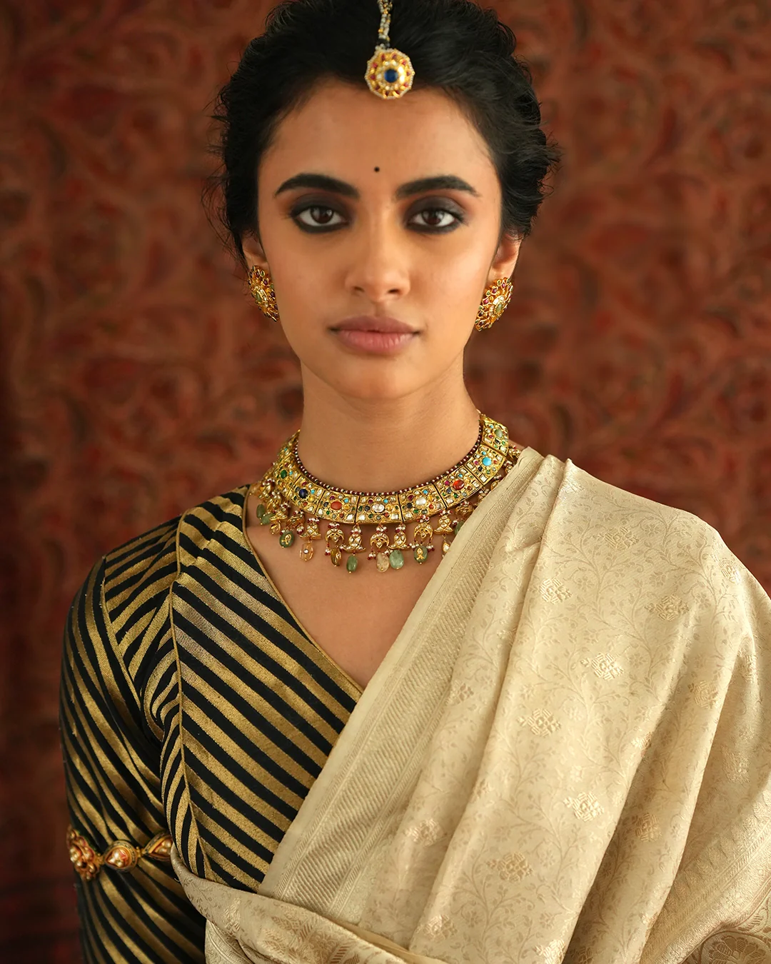 Rajasi Navratna Necklace - Image 8