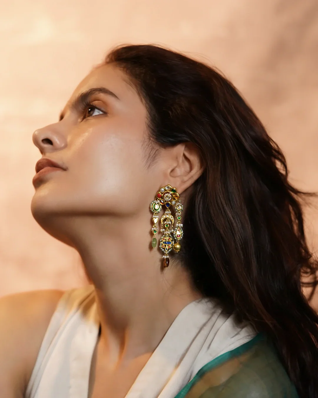 Ravya Navratna Earrings - Image 2